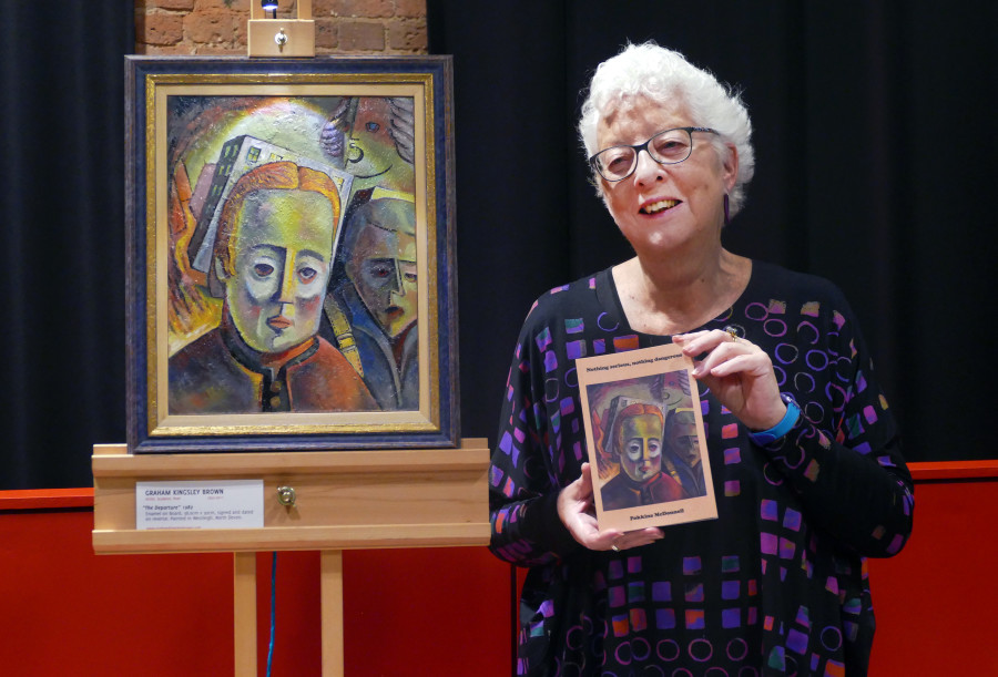 Paiting by Graham Kingsley Brown with Fokkina McDonnell, poet