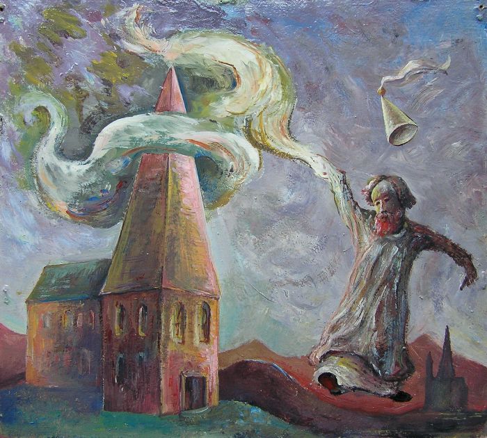 Painting from c.1976-82, enamel on board, untitled.
