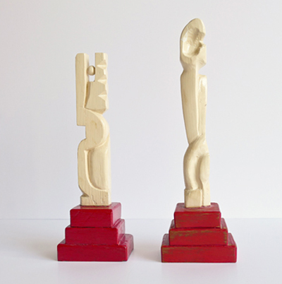 Painted woodcarving